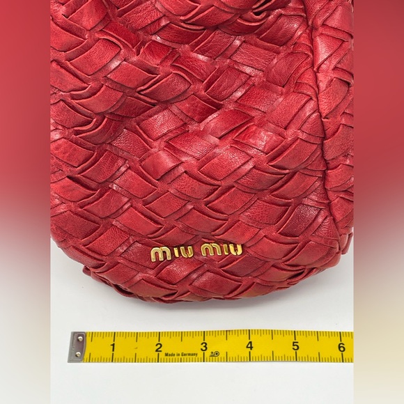 COPY - Vintage MIU MIU Red Nappa Leather Bag - Picture 9 of 14